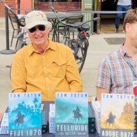 Tom Tatum at Telluride Mountain Film book signing May 2022